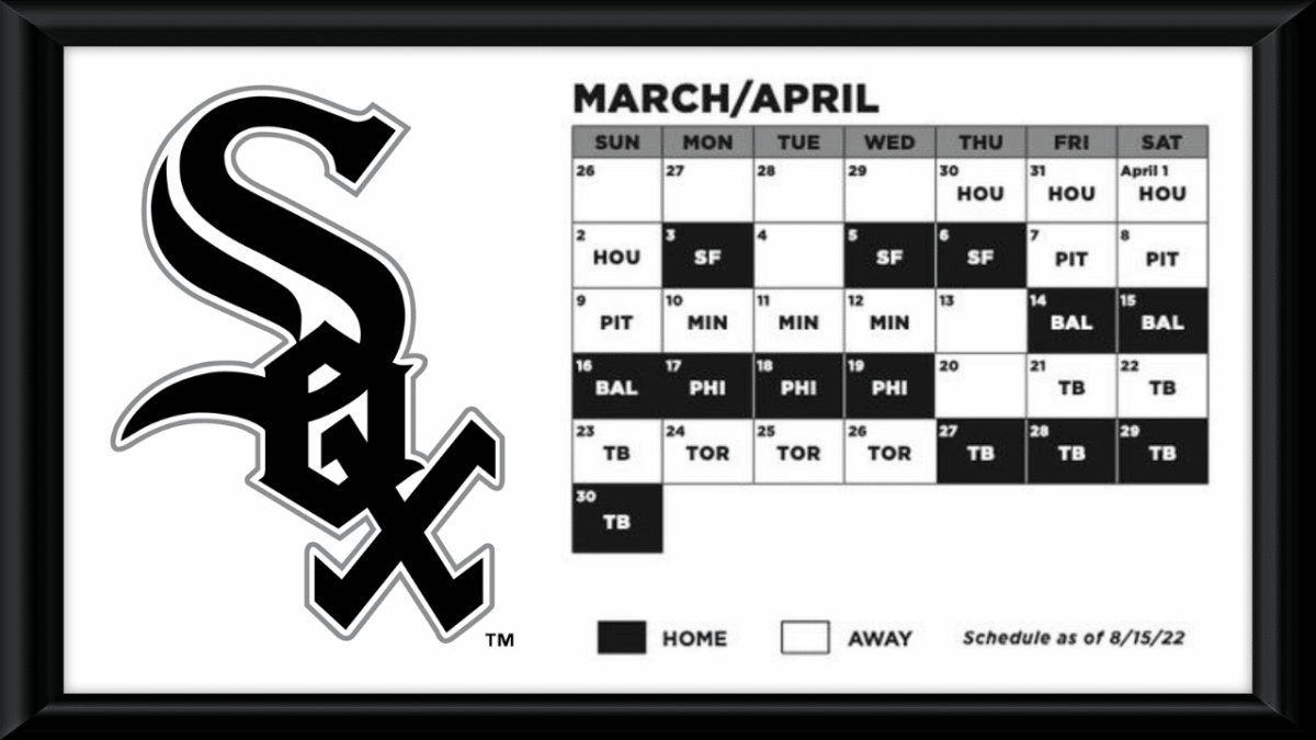 Chicago White Sox Printable Schedule