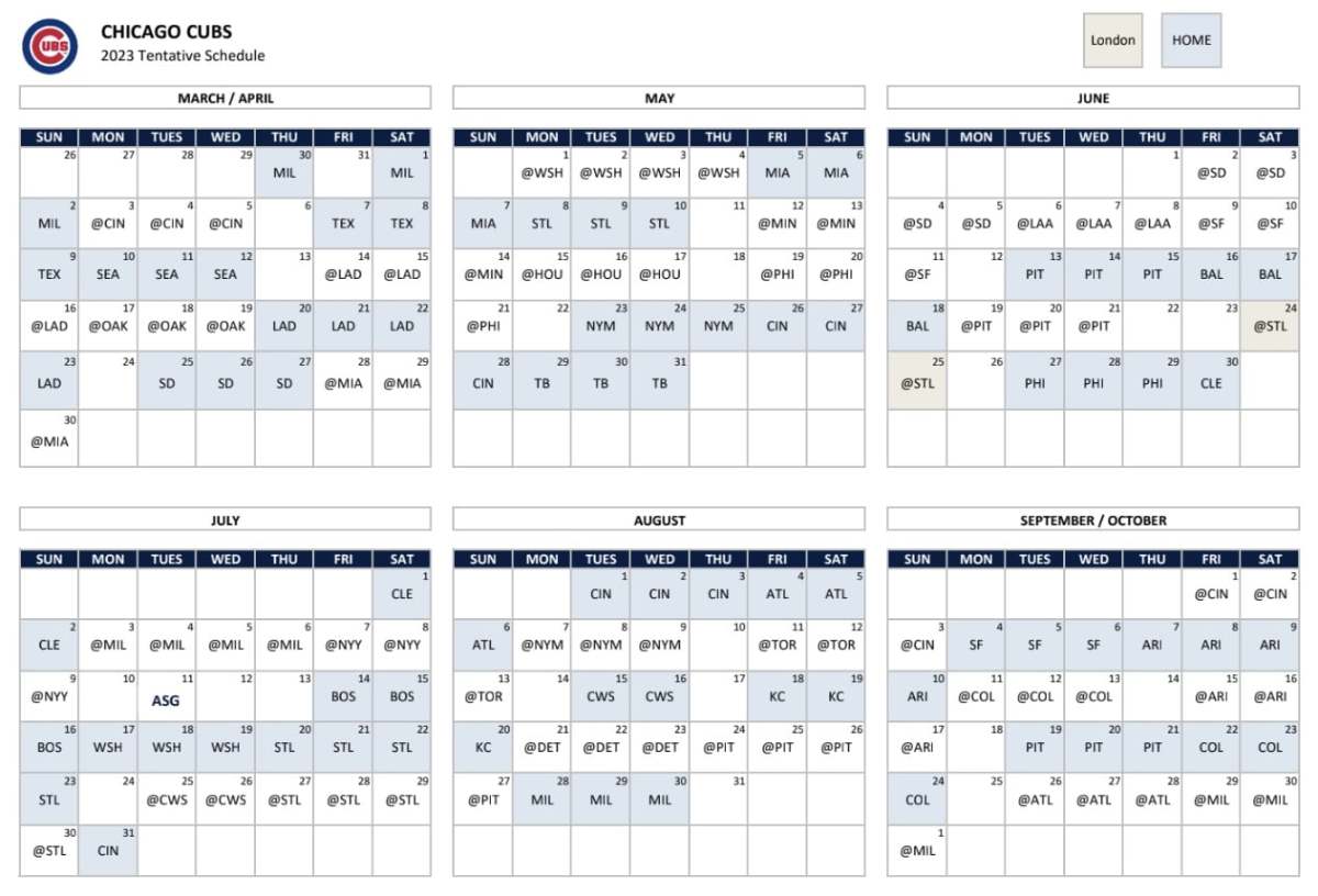 Chicago Cubs Release 2025 Schedule - On Tap Sports Net