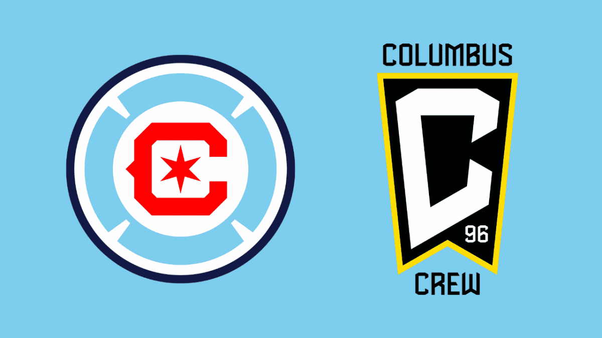 Chicago Fire FC and Columbus Crew logos side-by-side