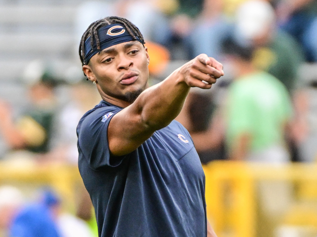 Justin Fields postgame media availability