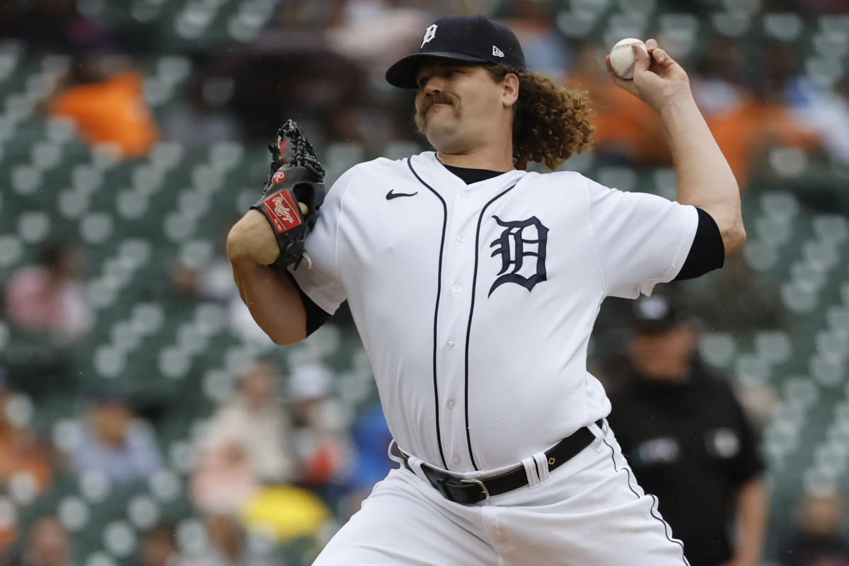 Sep 4, 2022; Detroit, Michigan, USA; Detroit Tigers relief pitcher Andrew Chafin (37) pitches in the seventh inning against the Kansas City Royals at Comerica Park.