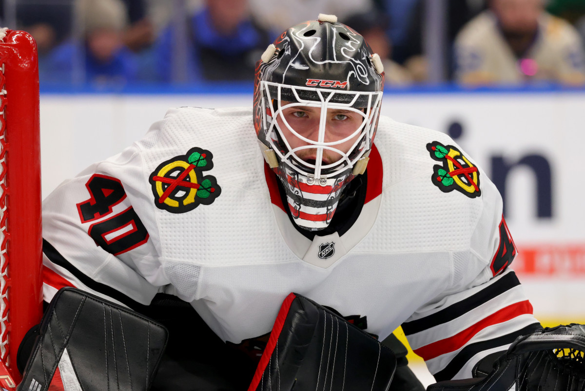 Blackhawks goalie outlet jersey