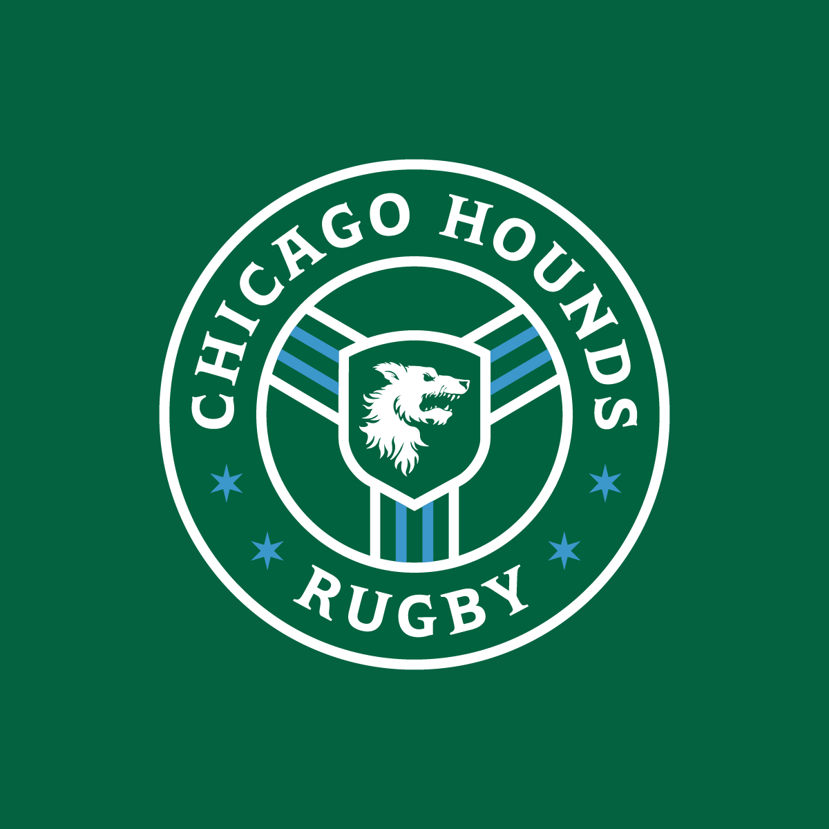 A logo for the Chicago Hounds, Major League Rugby's newest team