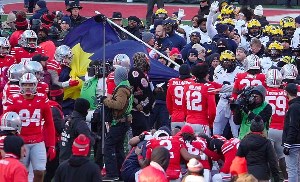 Michigan Triumph Ends in Brawl vs Ohio State On Tap Sports Net