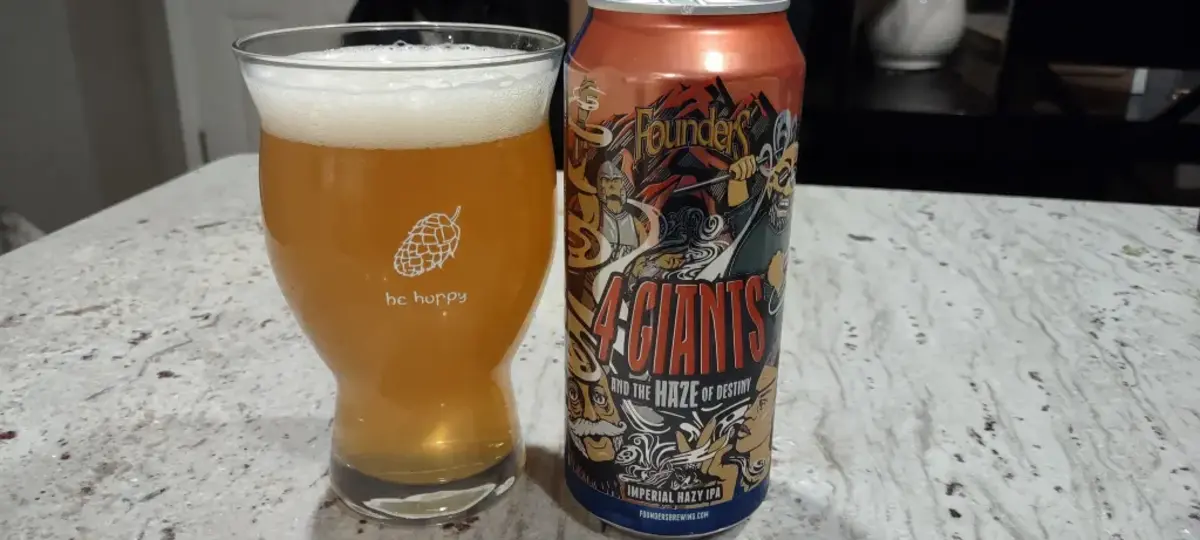 Founders 4 Giants And The Haze Of Destiny IPA Beer Review ABV